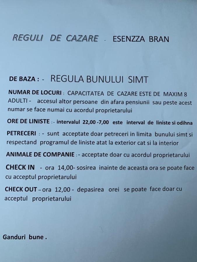 Pensiunea Esenzza Bran  Exterior foto